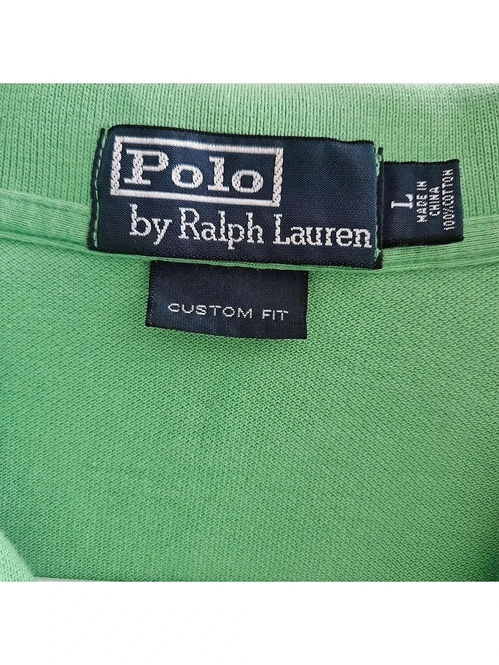 Polo Ralph Lauren Custom Fit Polo Shirt Green Men’s Large Classic Pony